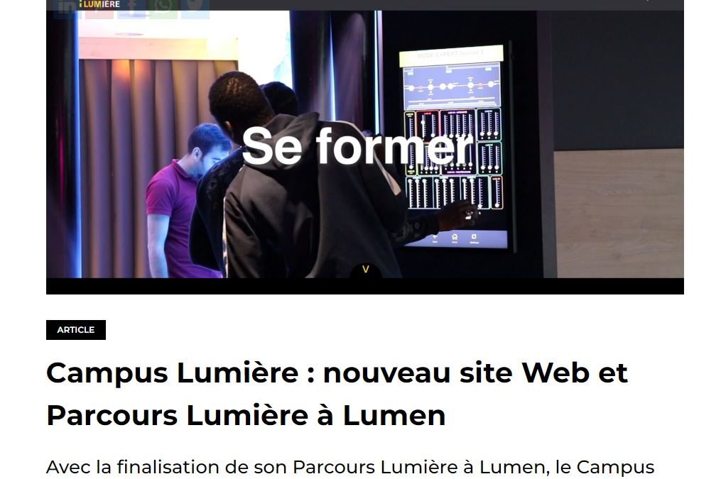 Présentation de notre nouveau site sur Light Zoom Lumière !